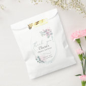 Bruidsfeest Pink En Groene Eucalyptus Bedankzakje (Gezegeld)