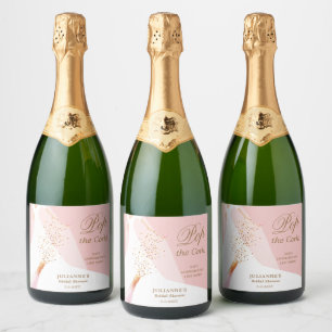 Bruidsfeest Pop de Kurk Roze Kwarts Sparkling Wijnetiket