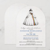 Bruidsfeest Rainbow Bride Kaart (Voorkant / Achterkant)