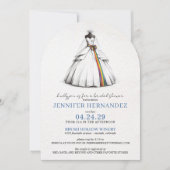 Bruidsfeest Rainbow Bride Kaart (Voorkant)
