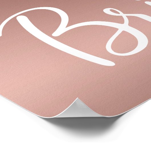 Bruidsfeest Roze Gouden Glitter Welkom Poster (Hoek)