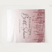 Bruidsfeest Roze Roze Goud Glitter Sprei Wandkleed (Voorkant (horizontaal))