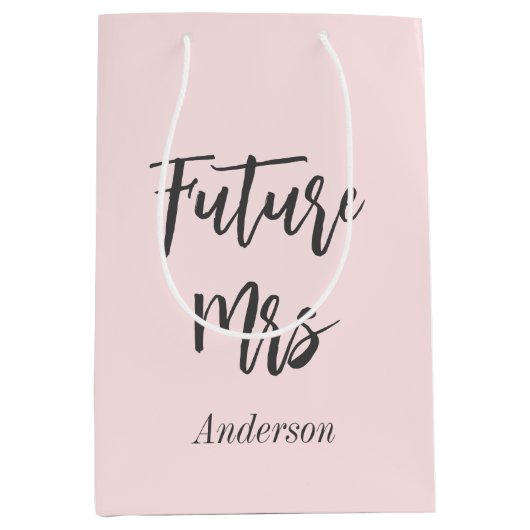 Bruidsfeest Roze Toekomstige Mevrouw Cadeautas (Voorkant)