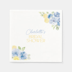 Bruidsfeest servetten Main Squeeze Blauwe Bloemen