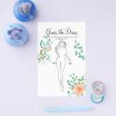 Bruidsfeest spel Groene perzik Raad de jurk Flyer (Enkel)