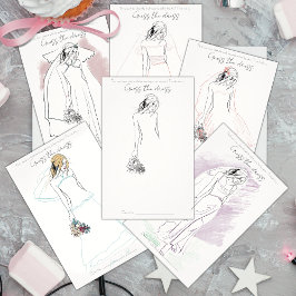 Bruidsfeest spel Raad de jurk Flyer