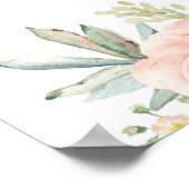 Bruidsfeest succulenten Countdown bord Poster (Hoek)