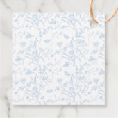 Bruidsfeest Toile Floral Bedankjes Labels (Achterkant)