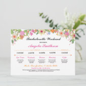 Bruidsfeest Uitnodiging Bachelorette Schema (Staand voorkant)
