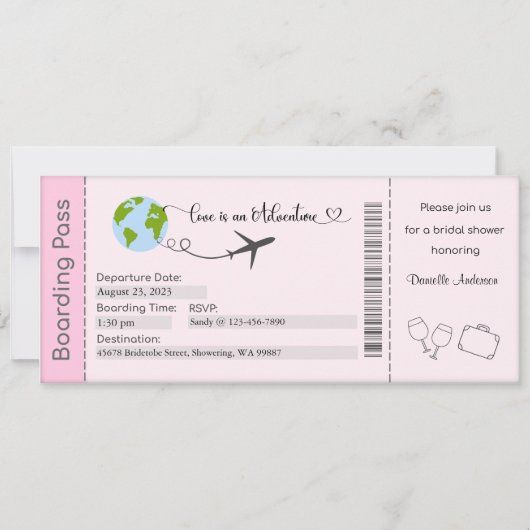 Bruidsfeest uitnodiging, Bruid tot Bruid uitnodigi Kaart (Voorkant)