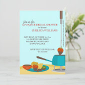 Bruidsfeest Uitnodigingen of Fonduefeest (Staand voorkant)