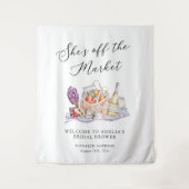 Bruidsfeest Verwelkoming Ze is van de markt Wandkleed (Voorkant)