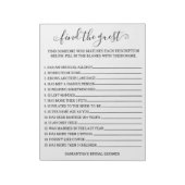 Bruidsfeest Vind de Gast Spel Notitieblok (Gedraaid)