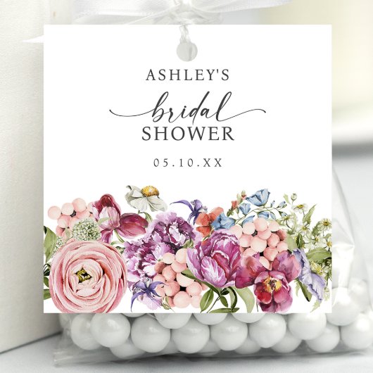 Bruidsfeest Wildflower Bedankjes Labels