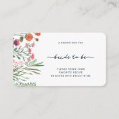 Bruidsfeest Wildflower Deel Een Recept Informatiekaartje (Voorkant)