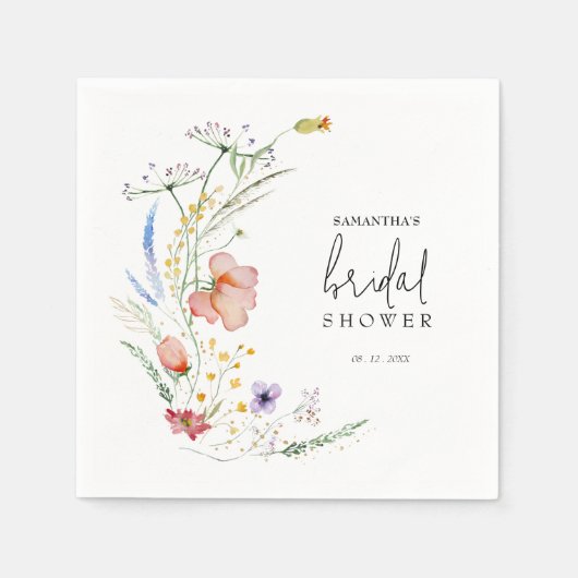 Bruidsfeest Wildflowers Servet (Voorkant)