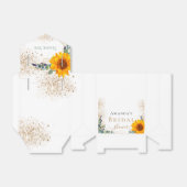 Bruidsfeest zonnebloemen eucalyptus bedankt bedankdoosjes (Uitgevouwen)