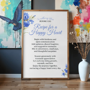 Bruidsfeestcadeau Recept voor een Gelukkig Hart Poster