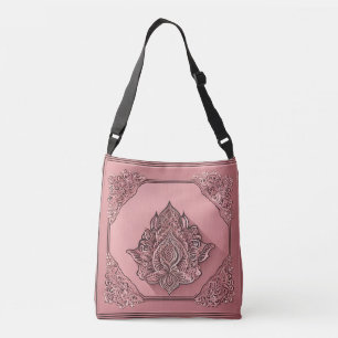 Bruidsfeestcadeau Sierlijke Roze Paisley Henna  Crossbody Tas