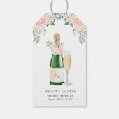 Bruidsfeestgiftlabels met Bloemen & Prosecco Cadeaulabel (Achterkant)