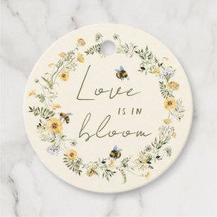 Bruidsfeestgiftlabels voor Wilde Bloem Bij Bedankjes Labels