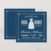 Bruidsfeestje | Cute Little White Jurk Kaart (Voorkant / Achterkant)