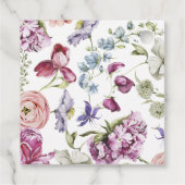 Bruidsfeestje met wilde bloemen bedankjes labels (Achterkant)