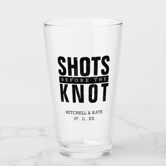 Bruidsfeestje: Shots Before the Knot Glas (Voorkant)