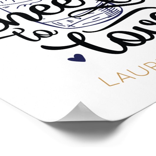 Bruidsfeestposter 'Proost op de Liefde' Poster (Hoek)