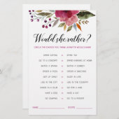 Bruidsfeestspel: 'Flowers Would She Rather' (Voorkant / Achterkant)