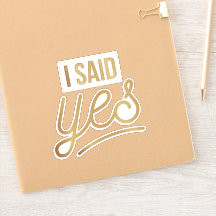 Bruidsgeschenk - Ik zei Ja Goud Folie (namaak)