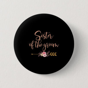 Bruidsgeschenk voor de zuster van de bruidegom Bru Ronde Button 5,7 Cm