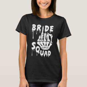 Bruidsgezelschap Skelet Hand Grappige Halloween Ba T-shirt