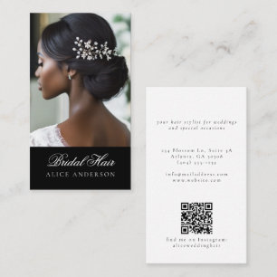 Bruidshaar Elegante Custom Photo Salon Wedding Visitekaartje