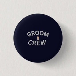 Bruidsjonker Crew | Trouwfeest Knop Ronde Button 3,2 Cm