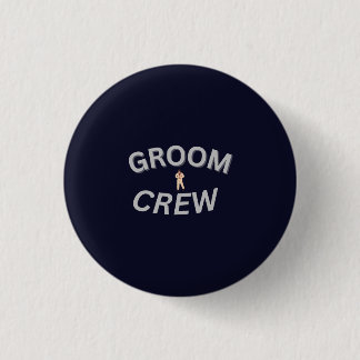 Bruidsjonker Crew | Trouwfeest Knop Ronde Button 3,2 Cm