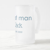 bruidsjonker getuige voeg naam tekst vrijgezellenf matglas bierpul (Voorkant rechts)