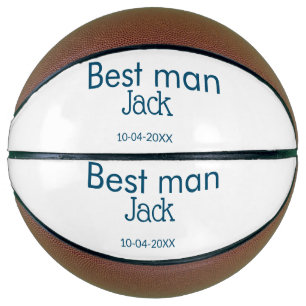 bruidsjonker getuige voeg naam toe tekst vrijgezel basketbal