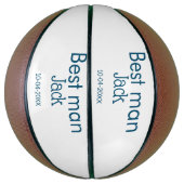bruidsjonker getuige voeg naam toe tekst vrijgezel basketbal (Verticaal)