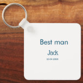 Bruidsjonker getuige voeg naam toe tekst vrijgezel sleutelhanger (Voorkant)