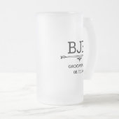 Bruidsjonker Initiaal Matglas Bierpul (Voorkant rechts)