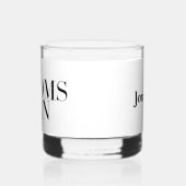 Bruidsjonker Modern Gepersonaliseerd Minimalistisc Whisky Glas (Links)