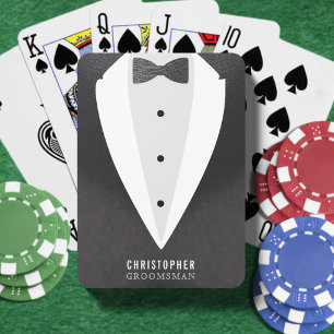 Bruidsjonker pak huwelijksgeschenk pokerkaarten