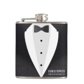 Bruidsjonker pak trouwgunst heupfles (Voorkant)