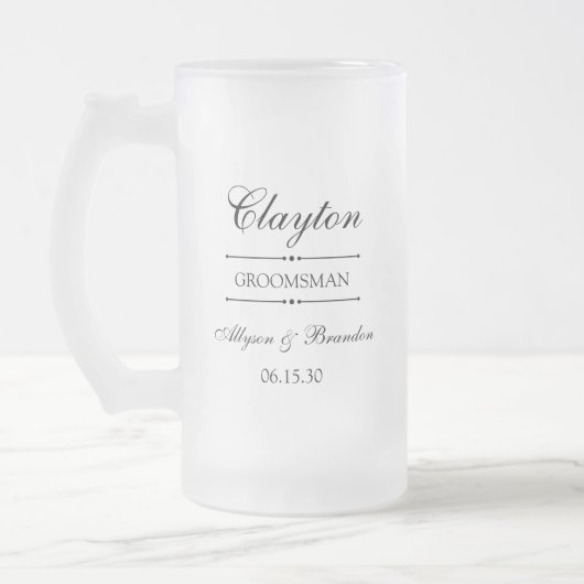 Bruidsjonker Persoonlijk Matglas Bierpul (Links)