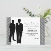 Bruidsjonker verzoekkaart kaart (Staand voorkant)