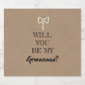 bruidsjonker voorstel bier etiket (Enkel label)