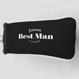 bruidsjonker vrijgezellenfeest getuige zwart wit d golfheadcover