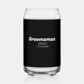 bruidsjonker vrijgezellenfeest voeg naam toe moder blikvorm glas (Achterkant)