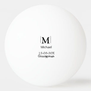 bruidsjonker vrijgezellenfeest voeg naam toe moder pingpongballen